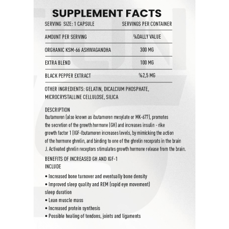 KSM-66 Ashwagandha Zeus Nutrition Extract 60 Kapsül